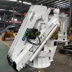 Offshore Folding Boom 1t Crane Grab Bucket For Vessel Deck for sale