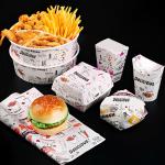 Wholesale takeaway disposable burger box eco-friendly customized fast food restaurant packaging box for sale