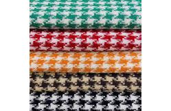 China Polyester Shiner Knitting Houndstooth Suit Tweed Wool Fabric Stock supplier