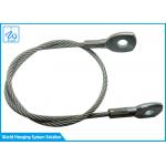 High Tensile Force Extension Spring Safety Cable 4mm Stainless Steel Wire Rope With Eye Terminal for sale