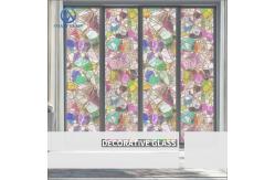 China Building Decoration Mosaic Glass Panels Window Art with Metal Frame supplier