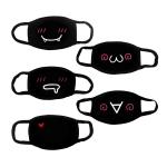 Reusable Digital Printing Face Mask , 3 Layer Knitted Cloth Cotton Face Mask for sale