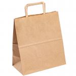Twist Rope Handle Eco Friendly Brown Paper Bags For Gift Shopping for sale