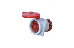 China 125A 380V IP67 Three Phase Industrial Panel Mount Power Socket supplier