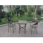 European Style Rattan Garden Dining Sets For Bistro / Balcony for sale