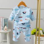 140cm Height Kids Pyjama Set Q Version Spring Cartoon Pajamas Set 5% Spandex for sale