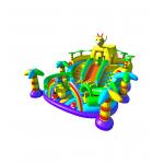 Giraffe Theme Slide Inflatable Bouncy Castle With Palm Trees for sale