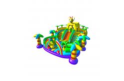 China Giraffe Theme Slide Inflatable Bouncy Castle With Palm Trees supplier