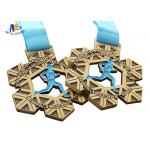 Die Cast Custom Sport Medals 10K With Ribbon round Shape Pesonalized