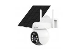 China Waterproof IP65 Solar PIR Human Detection PTZ Floodlight Camera Solar CCTV Solar Camera supplier