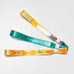 Hot Selling Custom Logo Polyester Woven Cloth Wristbands Concert Promotion Events Gift Adjustable Length Woven Wristband for sale