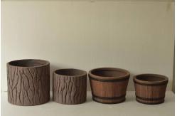 China Modern Lightweight Waterproof Round Fiber Clay Planter Reinforced Clay Planter supplier