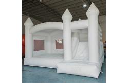 China Commercial Party White Bounce House Slide Combo Inflatable Bouncer PVC Jumping Bouncy Castle supplier