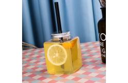 China Square Shape Plastic Juice Containers , Empty Plastic Juice Bottles Pet With Logo supplier