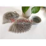 316 Round Rings Stainless Steel Chain Mail Scrubber For Washing Cast Iron Pan for sale