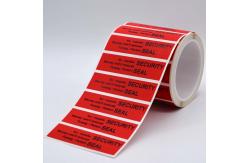 China Red 56um 1mil Matte Non Transfer Tamper Evident Label For VOID supplier