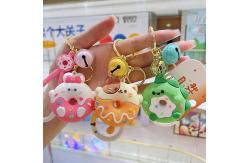 China Cute Girls Silicone Key Chain with Cartoon Design Flexible and Durable supplier