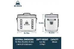 China 15.7in*10.6in*12.8in Multi Purpose Insulated Bag With 840DTPU Lining supplier