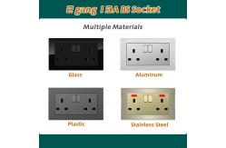 China 13A 250V Wall Power Socket UK Standard 146mmX86mm Size Multiple Materials supplier