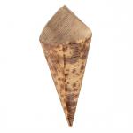 LFGB Bamboo Leaf Disposable Serving Cone For French Fry for sale