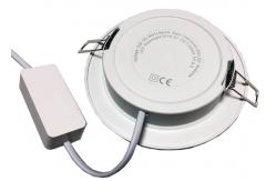 China Meeting Room Led Slim Round Panel Downlight Beam Angle 100 Degrees Driver Outside supplier