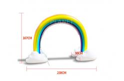 China Home Backyard Waves Inflatable Rainbow Arch Sprinkler For Kids supplier
