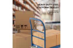 China OEM Four Wheeled Hand Cart Heavy Duty Platform Trolley 150KG Capacity supplier