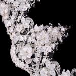 Nice Wedding Dress 3D Flower Lace Trim Graceful Embroidery For Garment for sale