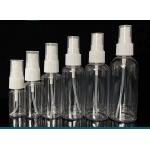 50ml 60ml 100ml PET clear round customize refillable hand sanitizer round refill cosmetic PET plastic spray bottle for sale