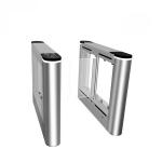 High Safety Glass Swing Turnstile Barrier Facial Recognition Fingerprint Access Control