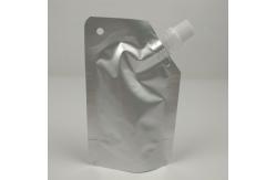 China Plain Silver Aluminum Foil Juice Beverage Spout Pouch Packaging 100ml 150ml supplier