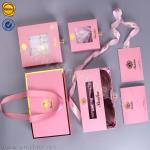 40cm Gold Foil Box Printing 1800gsm Greyboard Small Pink Cardboard Boxes