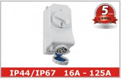 China 220V 380V Electrical Socket Outlets with Industrial Switch Interlock supplier