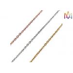 1.7mm 2mm Thickness DIY Jewelry Rolo Cable Bulk Jewelry Chain for sale