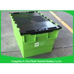 Transportation Turnover Box / Industrial Storage Containers with Plastic Attached Lid for sale