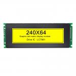 5.4 Inch Graphic Lcd Module Stn YG 240×64 Dots Monochrome Lcd Display for sale