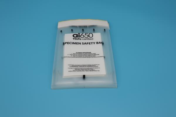 Pressure Sensitive Adhesive Closure 95kPa Specimen Transport Bag With Long Shelf Life
