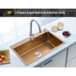 Top Mount Stainless Steel Kitchen Sinks Handmade Polished Surface for sale