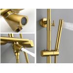 Gold Exposed 40degree Bath Shower Faucet Set With Hand Shower