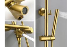 China Gold Exposed 40degree Bath Shower Faucet Set With Hand Shower supplier