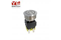 China 16A High Current Metal Push Switch Medical Push Button Self Locking supplier