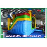 Children Blue / Yellow Commercial Inflatable Bounce House With Slide 3 Years Warranty for sale