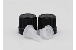 China 18mm 20mm Black Plastic Tamper Evident Screw Cap For Bottles supplier