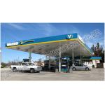 Space Frame Steel Structure Fast Building Gas Petrol Station Construction