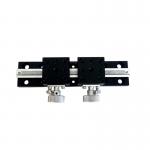 Gear Double Sliding Block Manual Linear Stage Rack And Pinion Stage 90mm Trip for sale