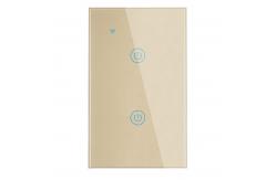China Convenient Control WiFi 2 Gang Smart Switch No Neutral 110V-250V AC Power supplier