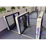 Custom Color White Access Control Turnstiles Quick Pass Swing Barrier Speed Gate for sale