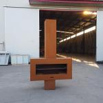 Backyard Decor Weathering 600mm Steel Fire Pit  Easy To Assemble