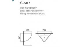 China Modern Bathrooms Ceramic Wall Hung Basin Functional With Easy Clean Glaze supplier
