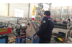 China Double Screw Plastic Pipe Extrusion Line / PVC Pipe Extrusion Machine With ABB Inverter supplier